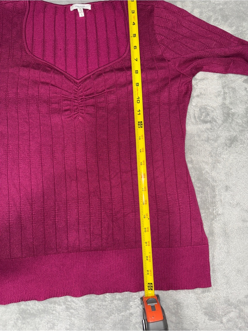 Maurices Raspberry Sweetheart Short Sleeve Ribbed Top - Picture 5 of 8
